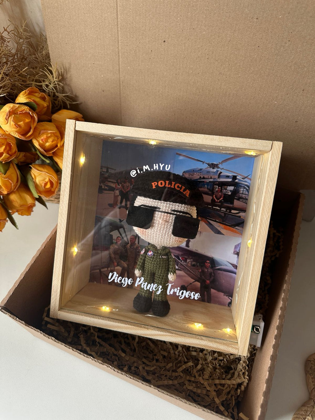 FUNKO EN CUADRO DE PINO